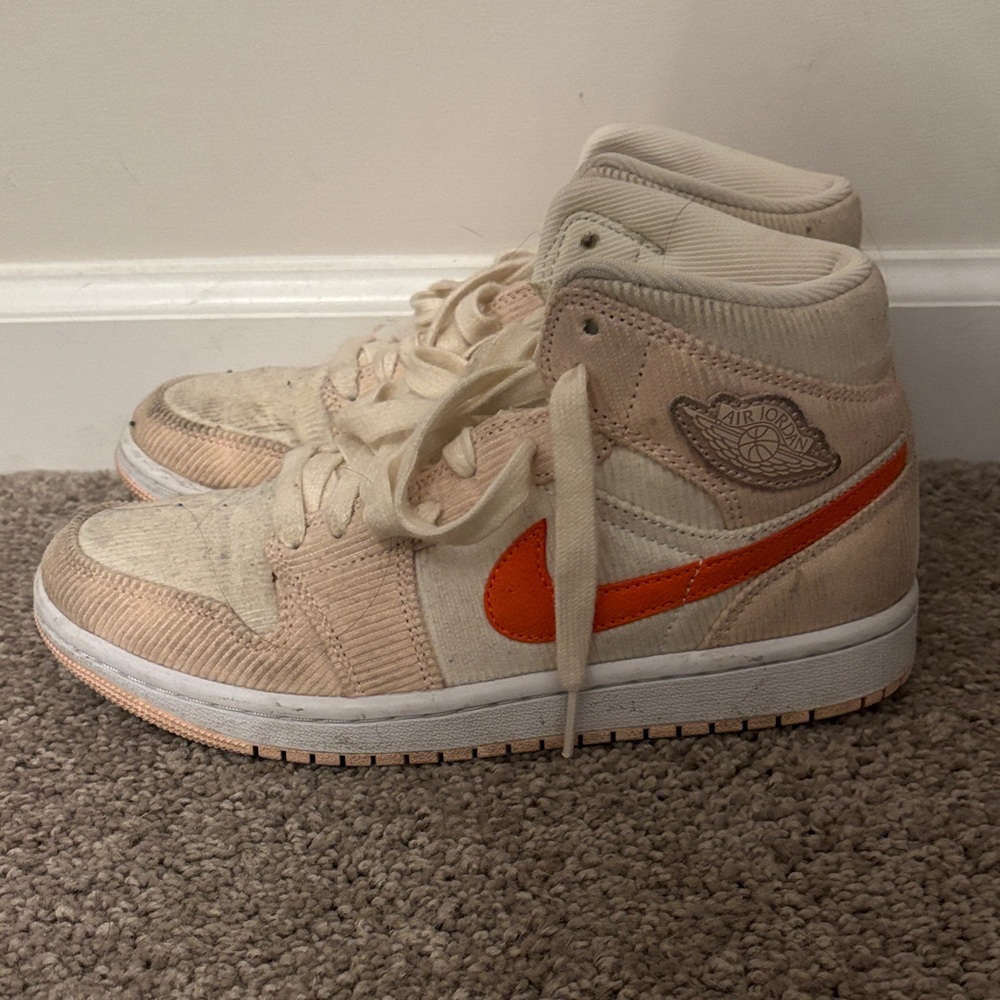 Jordan High-Tops with Orange Accent